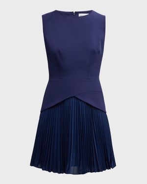 Haddy Sleeveless Pleated Mini Dress