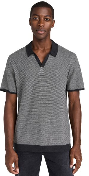 Marine Layer Liam Sweater Polo Charcoal S
