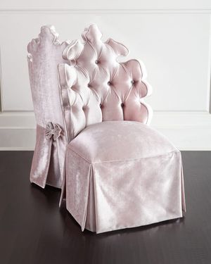 Isabella Blush Vanity Seat