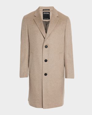 Men's Oasi Cashmere Notch-Lapel Overcoat