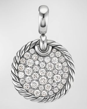 DY Elements Pendant with Diamonds in Silver, 17.5mm