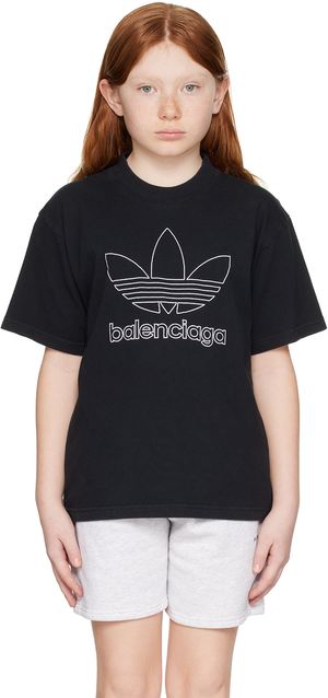 Balenciaga Kids Enfant | T-shirt noir édition adidas Kids
