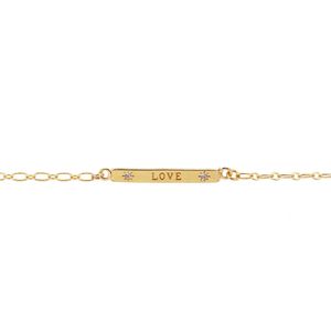 Nilai - Bracelet plaqué or mantra - Taille Unique - Doré