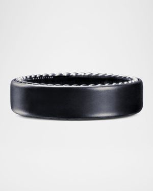 Men's Streamline Band Ring in Titanium, 6mm