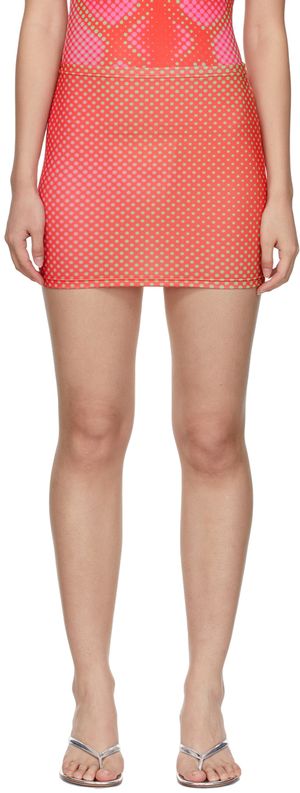 Sinead Gorey SSENSE Exclusive Red Digital Print Curve Enhancing Skirt