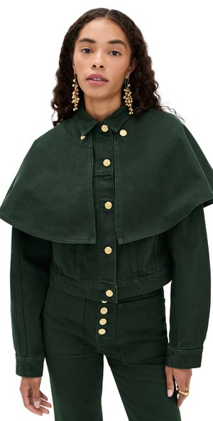 Ulla Johnson The Agata Denim Cape Jacket Hunter S