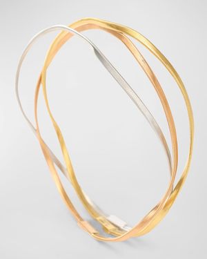 Marrakech 18K Three Strand Coiled Rigid Bangle
