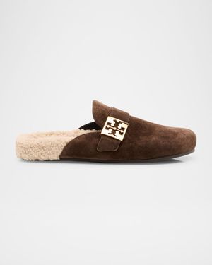 Mellow Suede Shearling Mules