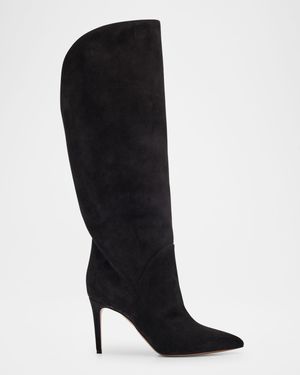 Gaia Suede Stiletto Knee Boots