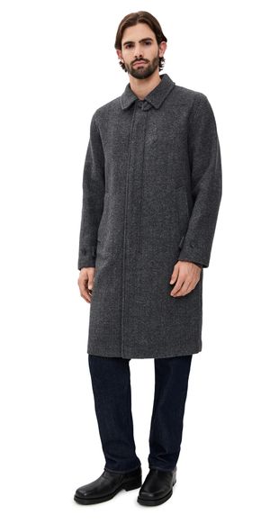 Vince Balmacaan Coat H Charcoal M