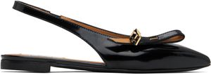 Moschino Ballerines noires à boucle à fermoir à ardillon