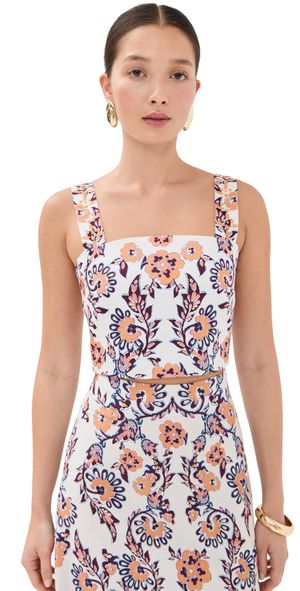 Figue Laura Top Ibiza Floral Biscotti Beige L