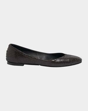 Les Ballerines Mixed Leather Flats
