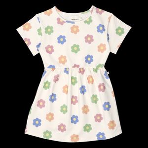 The New Society - Robe courte col rond imprimée en coton stretch - Taille 8A - Blanc