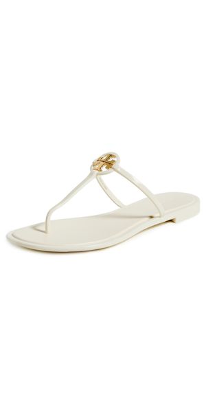 Tory Burch Mini Miller Jelly Sandals Ivory/Gold 9