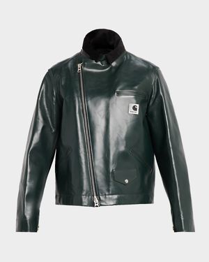 Men's Leather Moto Jacket