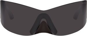 Balenciaga SSENSE Exclusive Black Avant Premier Panther Mask Sunglasses