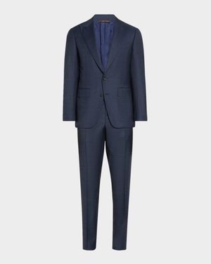 Men's Heathered Wool Two-Piece Suit
