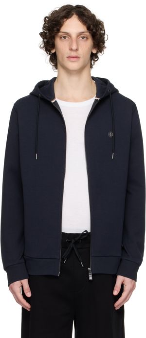 BOSS Navy Zip Hoodie