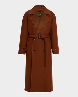 Foster Double-Breast Belted Cashmere Coat