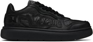 Alexander Wang Black Puff Pebble Leather Sneakers