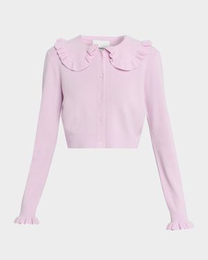 Kamomilla Ruffle-Trim Cardigan