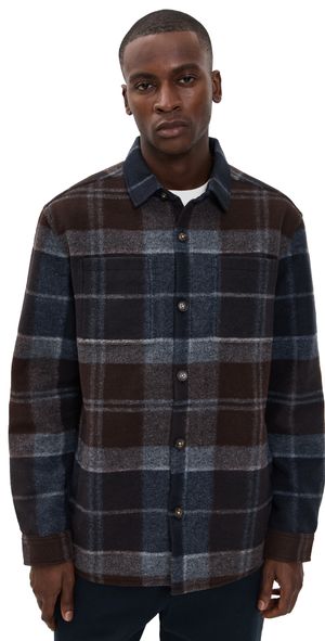 Barbour Chapter Tailored Check Overshirt Midnight Oak Tartan L