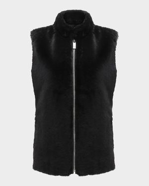 Select Lamb Shearling Zip Vest with Loro Piana Wool Back