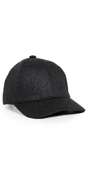 Vince Cashmere Baseball Cap H. Charcoal S/M