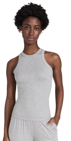 SPRWMN Rib Racer Front Tank Heather Grey XS