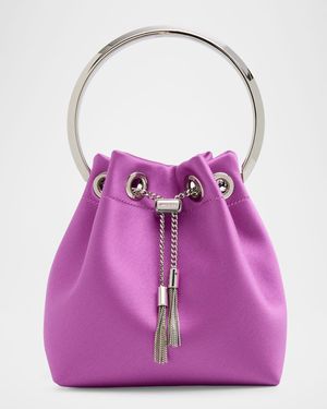 Bon Bon Satin Bucket Top-Handle Bag