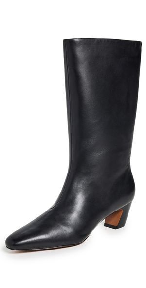 Loeffler Randall Cleo Kicked Heel Calf Boots Black 5