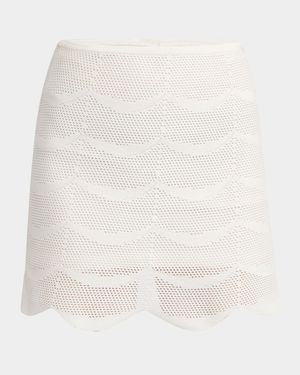 Crescent Mesh Mini Skirt