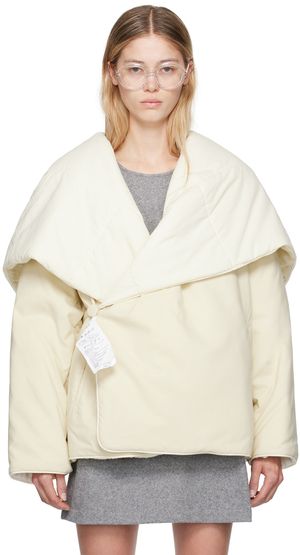 MM6 Maison Margiela Blouson isolé blanc cassé