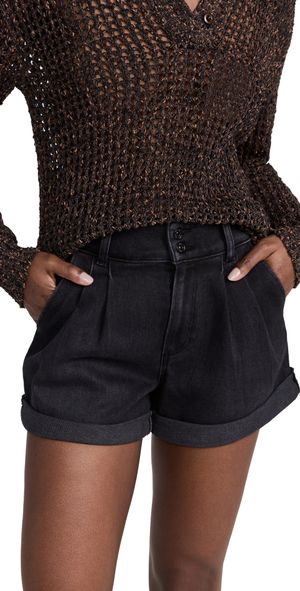 PAIGE Beth Shorts Black Lotus No Whiskers 30