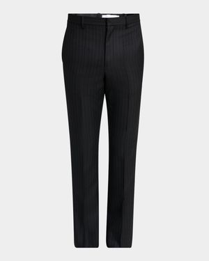 Men's Classic-Fit Pinstripe Formal Trousers