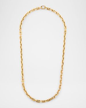 18K Yellow Gold Baguette Diamond Necklace