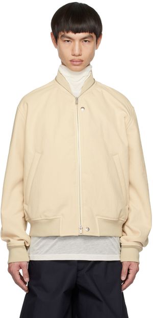 Jil Sander Yellow Extended Zip Bomber Jacket