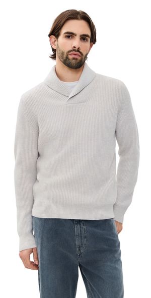 Vince Shaker Shawl Collar H White XL