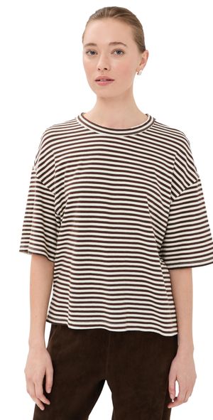 SPRWMN Oversized Boxy T-Shirt Americano Stripes XS