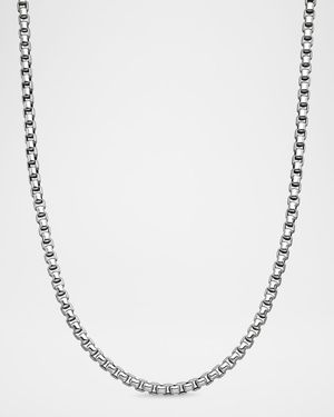 Men's Box Chain Necklace in Silver, 5.2mm, 20"L