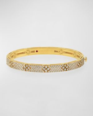 18K Yellow Gold Love in Verona Diamond Pave Bangle