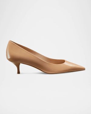 Stuart Patent Kitten Pumps
