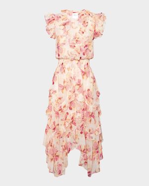 Dakota Chiffon High-Low Midi Dress