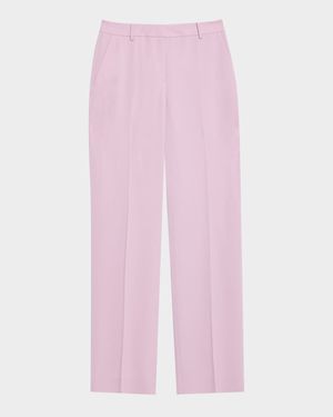 Gates Straight-Leg Crepe Pants