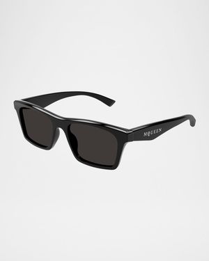 Men's AM0472SM Acetate Rectangle Sunglasses