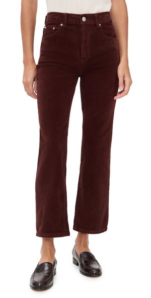 DL1961 Patti Straight High Rise Ankle Corduroy Jeans Syrah (Corduroy) 27