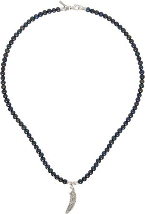 Emanuele Bicocchi Black Piuma Pearl Necklace