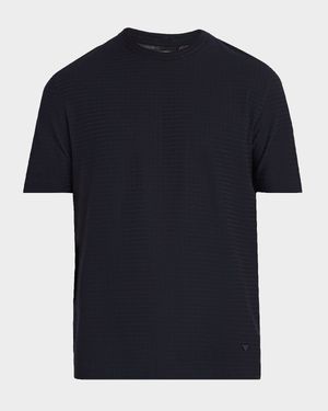 Men's Tonal Basketweave Crewneck T-Shirt