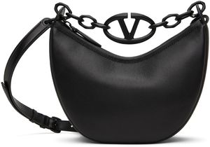 Valentino Garavani Black VLogo Moon Mini Bag